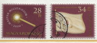 HUNGARY - 2000. Hungarian Millennium II./ Coronation Scepter / Millennium Flag  USED!!     IV.  Mi 4579-4580. - Usati