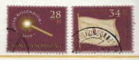 HUNGARY - 2000. Hungarian Millennium II./ Coronation Scepter / Millennium Flag  USED!!   VII.  Mi 4579-4580. - Gebruikt