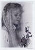 Postogram 62-G :1992: ## Meisje Met Roos ## : JEUNE FILLE,YOUNG GIRL,ROSE, HAARTOOI,COIFFURE, - Postogram