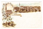 AK CH ZG CHAM Gruss Aus Litho Guggenheim Ges. 23.9.1896 Cham - Cham