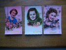3 Cartes De Silhouettes Ou Portraits De Femmes - Silhouetkaarten