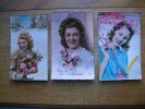 3 Cartes De Silhouettes Ou Portraits De Femmes - Silhouetkaarten