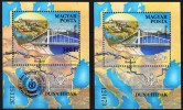 HUNGARY 2014 NATURE European Rivers DANUBE BRIDGE - Fine 2 S/S MNH - Unused Stamps