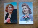 2 Cartes De Silhouettes Ou Portraits De Femmes - Silhouettes