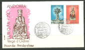 Andorre Enveloppe De Premier Jour D'emission, PRIMER DIA 74, ANDORRA LA VIEJA, FIRST DAY COVER - Lettres & Documents