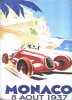 X TARGA DECORATIVA IN METALLO GP MONACO 8 AOUT 1937 30X25  F1 GRAND PRIX VETERAN CAR AUTOMOBILISMO - Automobile - F1