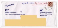 OPEN 2 SCAN - INDIA - Invitation - Stamps RAJIV GANDHI - Storia Postale - Lettres & Documents