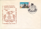 SCIENCE AND TECHNICS FOR PEACE, COMPUTERS, SATELLITE, SPECIAL COVER, 1989, ROMANIA - Brieven En Documenten