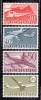 Liechtenstein MNH Scott #C34-#C37 Set Of 4 Helicopter, Boeing 707, Convair 600, Douglas DC-8 - 30th Ann Airmail Stamps - Posta Aerea