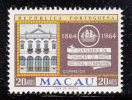 Macao MNH Scott #401 20a Bank Building - Centenary Of National Overseas Bank Of Portugal - Ongebruikt