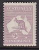 Australia 1915-20 Third Watermark Kangaroo SG 39, 9d Violet Mint Never Hinged - Mint Stamps