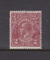 Australia 1926-28 Small Multiple Watermark Perf 14 King George V, SG 89, Two Penny Brown Mint Hinged - Nuovi