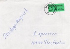 Taxe Percue Sweden Cover W/Label Lösen Inkl. Exp Afgift P/m Skellefthamn 1989 (G40-82) - Lettres & Documents