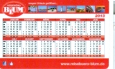 BRD Mannheim Taschenkalender 2013 Blum Reisebüro Leuchtturm Meer Kolosseum Rom - Calendarios