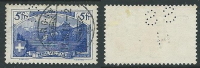 1928 SVIZZERA USATO MONTE RUTLI PERFIN - G037 - Perforés