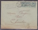 France N°75 Sur Lettre - 1876-1898 Sage (Type II)