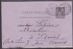 10c Sage Repiquage - Cartes Postales Repiquages (avant 1995)