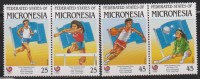 Sp 770) Olympia 1988 Mikronesien Mi# 93 - 96 ** (2 Paare): Marathon Lauf, Hürdenlauf, Basketball, Volleyball - Verano 1988: Seúl