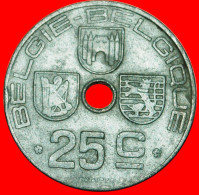 * OCCUPATION BY GERMANY~DUTCH LEGEND: BELGIUM  25 CENTIMES 1943 ERROR! LEOPOLD IIIII (1934-1950)  LOW START NO RESERVE! - Errors And Oddities