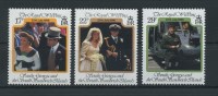 SOUTH  GEORGIA  1986   Royal  Wedding    Set  Of  3    MNH - Südgeorgien