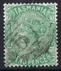 Sello 2 Pence TASMANIA, Yvert Num 36. Grill 5 º - Used Stamps