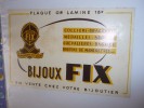 BLOTTER BUVARD Publicitaire  BIJOUX FIX  Bijouterie OR Colliers Bagues - B