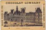 Cromo  CHOCOLAT  LOMBART Paris Hotel De Ville - Lombart