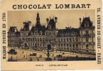 Cromo  CHOCOLAT  LOMBART  Paris Hotel De Ville - Lombart