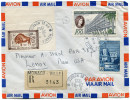 MONACO LETTRE RECOMMANDEE PAR AVION DEPART MONACO-VILLE 20-6-1959 Pte DE MONACO POUR LES ETATS-UNIS - Storia Postale