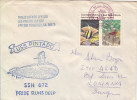 USS PINTADO, SUBMARINE, SPECIAL COVER, EXOTIC FISHES STAMPS, 1982, USA - Duikboten