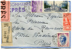 MONACO LETTRE RECOMMANDEE EXPRES DEPART MONTE-CARLO 17-3-1959 Pte DE MONACO POUR LA FRANCE - Storia Postale