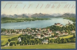 Starnberg See Und Alpenpanorama Wetterstein U. Karwendel, Gelaufen 1923 (AK560) - Starnberg