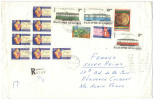 BULGARIA - BULGARIE - 1995 - 14 Stamps - Viaggiata Da Varna Per Reims, France - Lettres & Documents