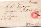 LV167 - 29 Settembre 1865  - Lettera Da Dolo A Venezia Con 5 Soldi Rosa Scuro  . Sass. N 43 .  Leggi - Lombardije-Venetië