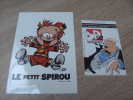 Lot De Deux Autocollant Bd Petit Spirou Et Festival Bd Serre 1992 - Stickers