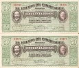 PAREJA CORRELATIVA DE MEXICO DE 50 PESOS DEL AÑO 1914 ESTADO DE CHIHUAHUA (BANKNOTE) SIN CIRCULAR-UNCIRCULATED - Mexiko