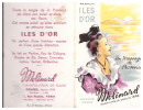 Calendrier-carte Parfumée PARFUM ILE D'OR  1956 (PPP0640) - Grand Format : 1941-60