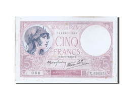 Billet, France, 5 Francs, 5 F 1917-1940 ''Violet'', 1939, 1939-07-27, TTB+ - 5 F 1917-1940 ''Violet''