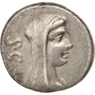 Monnaie, Vesta, Denier, Rome, TTB, Argent - Röm. Republik (-280 / -27)