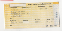 Alt728 Biglietto Ticket Billet A/R Treno Train Amsterdam Haarlem Olanda Holland Pays Bas Nederlandse Spoorwegen - Europe