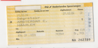 Alt728 Biglietto Ticket Billet A/R Treno Train Amsterdam Haarlem Olanda Holland Pays Bas Nederlandse Spoorwegen - Europa