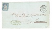 Heimat VD Aigle 20.9.1860 10Rp. Strubel Auf Brief Nach Lausanne - Brieven En Documenten