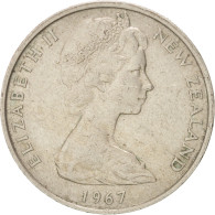 Monnaie, Nouvelle-Zélande, Elizabeth II, 10 Cents, 1967, TTB, Copper-nickel - New Zealand