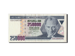 Billet, Turquie, 250,000 Lira, TTB - Turquie