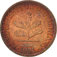 Monnaie, République Fédérale Allemande, Pfennig, 1981, Stuttgart, SPL, Copper - 1 Pfennig