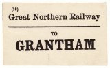 Railway Luggage Label GNR To Grantham Great Northern - Ferrocarril