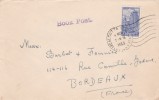 Inde - Yvert 36 Lettre Book Post Calcutta 1953  Pour Bordeaux  Gironde France - Briefe U. Dokumente