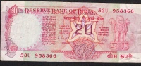 INDIA INDE  P82g    20  RUPEES   1985 LETTER A     FINE - Inde