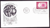 United Nations New York - 1956 - Human Rights - FDC - Cartas & Documentos