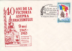 28751- VICTORY OVER FASCISM ANNIVERSARY, PHILATELIC EXHIBITION, SPECIAL COVER, 1985, ROMANIA - Storia Postale